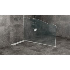 INOX profil de pente V2A pour 2% SOL / SOL avec PROFIL D´INSERTION POUR PAROI