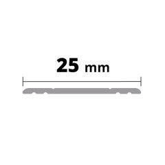 ALU profil de transition PLAT 25mm autocollant SK