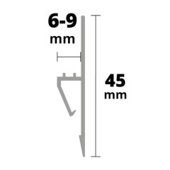 PVC Sockelleiste 30 Weiss für Sanitärbereich L 2,44 Meter
