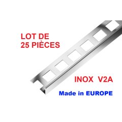 25 STÜCK L-Profil V2A Naturglanz_10x2500mm