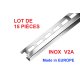 LOT DE  PIÈCES profil Q INOX brillant naturel 10x2500mm