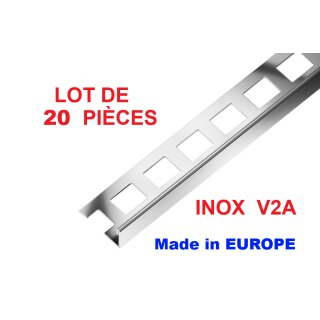 20 PIÈCES Profil L INOX V2A brillant naturel_10x2500mm