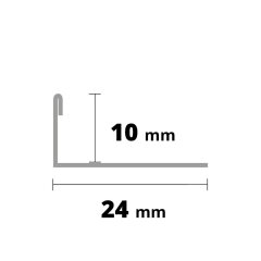 20 PIÈCES Profil L INOX V2A brillant naturel_10x2500mm