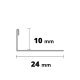 10 STÜCK L-Profil V2A Naturglanz_10x2500mm