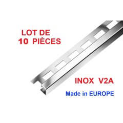 10 STÜCK Q Edelstahl V2A Naturglanz_10x2500mm