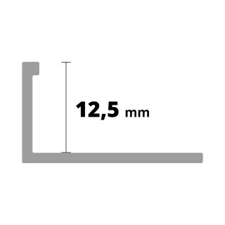 L ALU anodis&eacute; ARGENT mat 2,5mm PREMIUM 12,5x2500mm