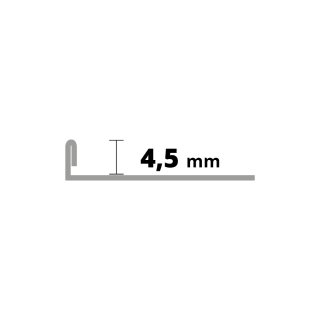 L Edelstahl V2A naturglanz 4,5x2500mm