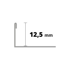 L Edelstahl V2A naturglanz 12,5x3000mm