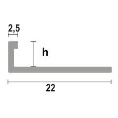 ALU L Profil 2,5 mm PREMIUM