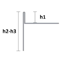 INOX profil de pente V2A pour 2% SOL / SOL